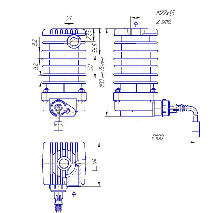 Рис.1. Габариты клапана слива конденсата А01.04.000-01