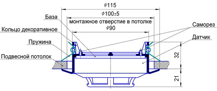 "Схема монтажа декоративного кольца K-5"